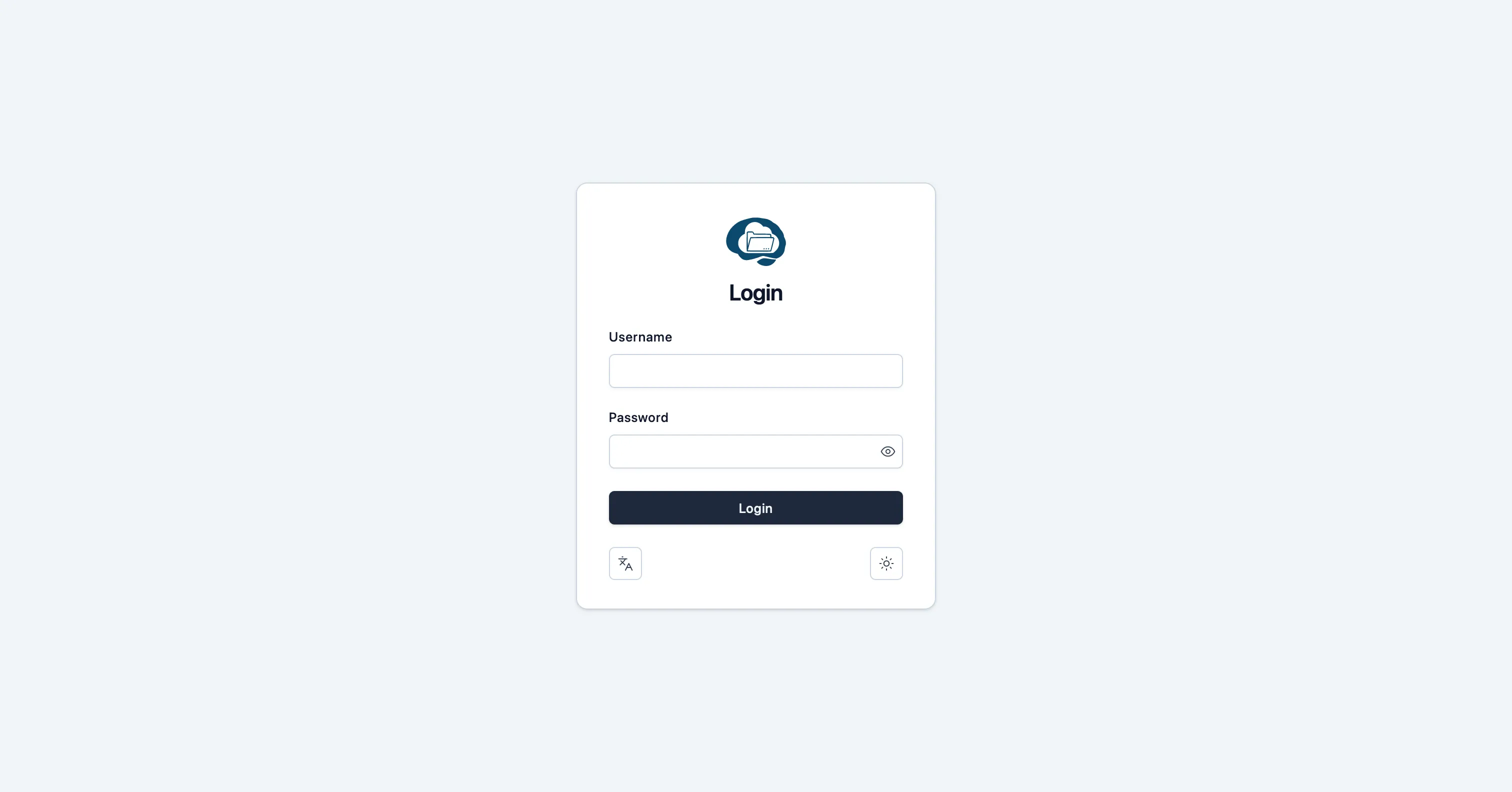 login page